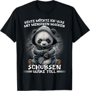 Menschen schubsen Panda Herren-T-Shirt