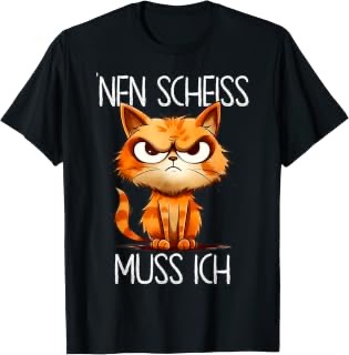 Nen Scheiss muss ich Katze Herren-T-Shirt